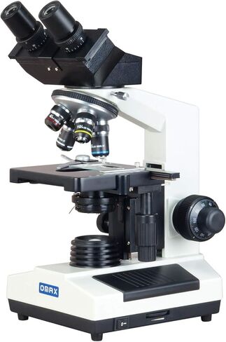 OMAX Lab Binocular Compound Microscope 40X-1600X w Blank Slides+Cover Slips+Lens Cleaning Paper in Saudi Arabia