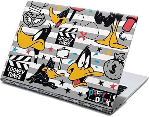 Skinit Decal Laptop Skin Compatible with Yoga 910 2-in-1 14in Touch-Screen - Officially Licensed Warner Bros Daffy Duck Striped Patches Design in Saudi Arabia