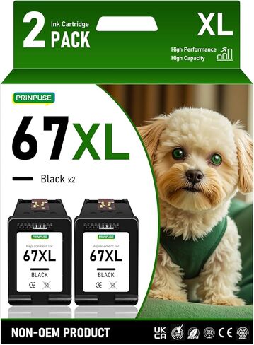 استبدال خرطوشة الحبر الأسود المعاد تصنيعها 67XL لحبر HP 67 67XL XL HP67 يستخدم مع 2700 2700e 2752 2752e 2742 2755 4100 4100e 4152 4155e 6000 6055 6400 6458 6458e طابعة 6455e in Kuwait