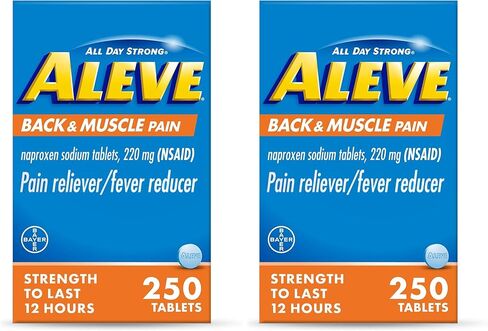 Aleve Back & Muscle Pain Relief Naproxen Sodium Tablets ‐ 250 Count, 250 Count in Saudi Arabia