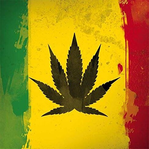 Skinit Decal Laptop Skin Compatible with Thinkpad X1 Yoga (3rd Gen 2018) - Originally Designed Marijuana Rasta Distressed Design in Saudi Arabia