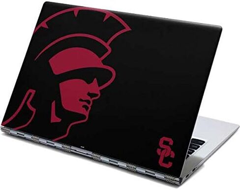 غلاف كمبيوتر محمول من Skinit متوافق مع شاشة اللمس Yoga 910 2 في 1 مقاس 14 بوصة - تصميم تميمة طروادة مرخص رسميًا من USC USC in Saudi Arabia
