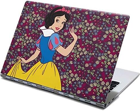 غلاف كمبيوتر محمول من Skinit متوافق مع شاشة اللمس Yoga 910 2 في 1 مقاس 14 بوصة - تصميم زهور ديزني سنو وايت مرخص رسميًا in Kuwait