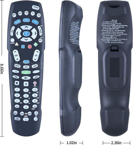 جهاز تحكم عن بعد بديل PZL RC122 RC1226001/04B لجهاز Costway Spectrum TV Time Warner، من أجل Brighthouse، لصناديق كابلات الميثاق in Saudi Arabia