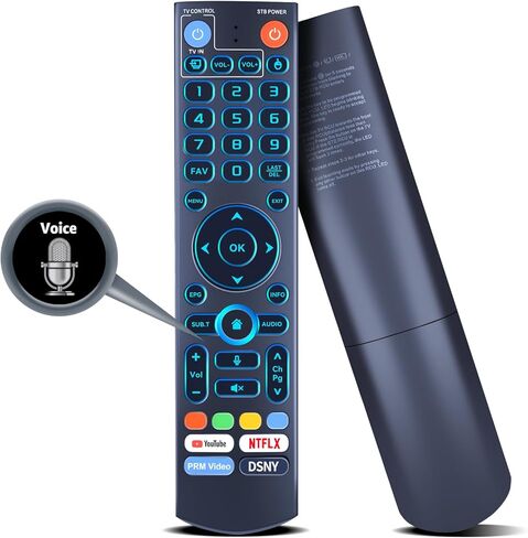 PZL V5 Pro Replacement Backlit Voice Remote Control for Vseebox V3 Pro, V3 Plus, V5 Pro, V1, V1 Pro, V2, V2 Pro, V1 Max, Elite, Max in Saudi Arabia