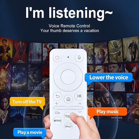 New BP59-00149A Solar Voice Remote Replacement for Samsung Freestyle Portable Projector & QLED Smart Monitor TV with Voice Search, Samsung BN59-01432A BN59-01432D BN59-01455E TV Remote Controller in Saudi Arabia