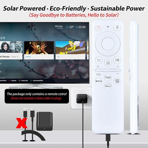 New BP59-00149A Solar Voice Remote Replacement for Samsung Freestyle Portable Projector & QLED Smart Monitor TV with Voice Search, Samsung BN59-01432A BN59-01432D BN59-01455E TV Remote Controller in Saudi Arabia
