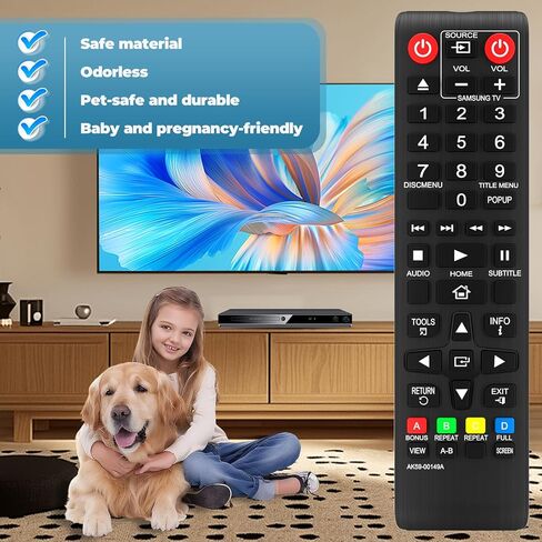 استبدال AK59-00149A Samsung DVD جهاز التحكم عن بعد لمشغل أقراص DVD Blu Ray DVD BD-J5700 BD-J5100 BD-ES5000 BD-ES5300 BD-F5100 BD-FM57C BD-HM5، لا حاجة للإعداد in Kuwait