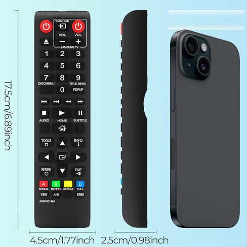 استبدال AK59-00149A Samsung DVD جهاز التحكم عن بعد لمشغل أقراص DVD Blu Ray DVD BD-J5700 BD-J5100 BD-ES5000 BD-ES5300 BD-F5100 BD-FM57C BD-HM5، لا حاجة للإعداد in Kuwait