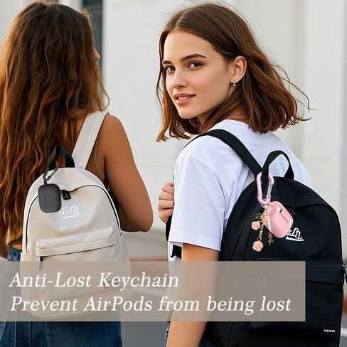 حافظة لجهاز Airpods Pro 3 مع سلسلة مفاتيح لطيفة، غطاء واقٍ من السيليكون المقاوم للصدمات زهور ساحرة لجهاز Apple Airpod Pro الجيل الثالث حافظة لشحن سماعات الرأس للنساء والفتيات (أحمر) in Kuwait
