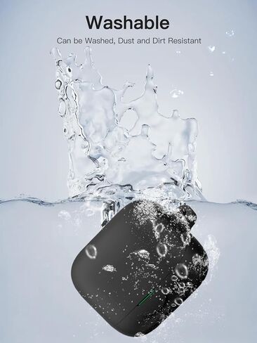 حافظة لجهاز EarFun Air Pro 4+ مع مجموعة منظف، سيليكون ناعم مع سلسلة مفاتيح وحبل قصير، حافظة حماية كاملة للرجال والنساء - أسود in Kuwait