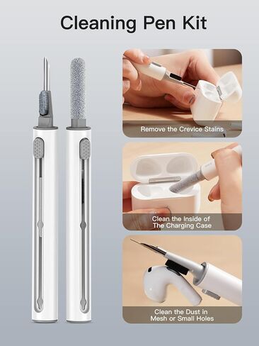 حافظة لجهاز EarFun Air Pro 4+ مع مجموعة منظف، سيليكون ناعم مع سلسلة مفاتيح وحبل قصير، حافظة حماية كاملة للرجال والنساء - أسود in Kuwait