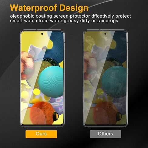 3 Pack Tempered Glass Screen Protector for Samsung Galaxy A53/A52/A52s/A51, Anti-Fingerprint, 9H Hardness, Scratch Resistant, Easy to install, Bubble Free in Saudi Arabia