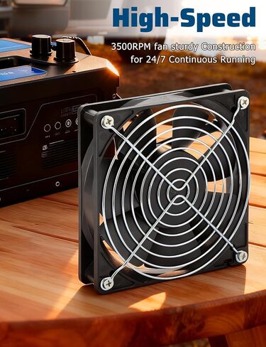 Wathai 1225 48V 120mm DC مروحة تبريد بدون فرشاة كرة مزدوجة 2 دبوس 120x120x25mm للخوادم، NAS، المكونات الإلكترونية in Saudi Arabia