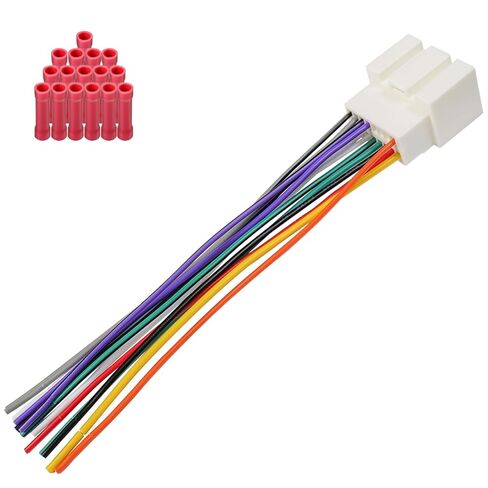 Stereo Wiring Harness Compatible with Ford F150 F250 Ranger Explorer Escape Mustang Radio Harness Adapter,16Pin Car Audio Video Wire Butts Connector for Lincoln Mercury Grand Marquis in Saudi Arabia