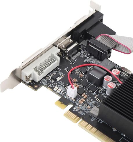 GT610 Graphics Card, 1GB DDR3 64 Bit 500MHz 600MHz PCI Express 2.0 16X Video Card with Solid Capacitor and Cooling Fan, for 7 8 10 11 Vista in Saudi Arabia