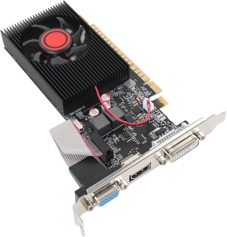 GT610 Graphics Card, 1GB DDR3 64 Bit 500MHz 600MHz PCI Express 2.0 16X Video Card with Solid Capacitor and Cooling Fan, for 7 8 10 11 Vista in Saudi Arabia