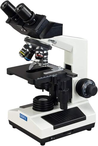 OMAX 40X-1000X Compound Binocular Microscope with Blank Glass Slides and Cover Slips in Saudi Arabia