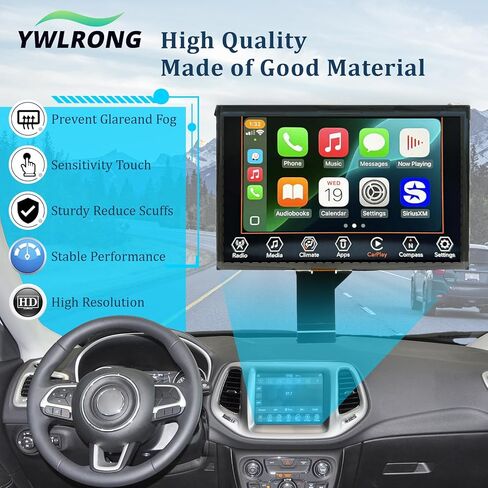 for 7" Uconnect Touch Screen for Jeep Compass 2017 2018 2019 2020 Radio Navigation Display Digitizer TD0-WXGA0700K00057-V1/TDO-WXGA0700K00033-V2 Accessories Replacement with Repair Tools in Saudi Arabia