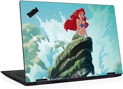 ملصق Skinit للكمبيوتر المحمول متوافق مع Thinkpad X1 Yoga (الجيل الثالث 2018) - مرخص رسميًا من Disney The Little Mermaid Ariel جزء من تصميم عالمك in Saudi Arabia