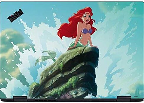 ملصق Skinit للكمبيوتر المحمول متوافق مع Thinkpad X1 Yoga (الجيل الثالث 2018) - مرخص رسميًا من Disney The Little Mermaid Ariel جزء من تصميم عالمك in Saudi Arabia