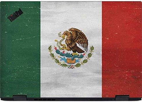 Skinit Decal Laptop Skin Compatible with Thinkpad X1 Yoga (3rd Gen 2018) - Originally Designed Mexico Flag Distressed Design in Saudi Arabia