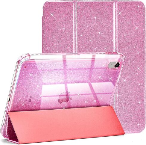 حافظة لجهاز iPad A16 الجيل الحادي عشر 11 بوصة 2025، iPad الجيل العاشر 10.9 بوصة 2022 مع حامل أقلام، غطاء خلفي شفاف من البولي كربونات بتصميم لامع لطيف، أزرق in Kuwait