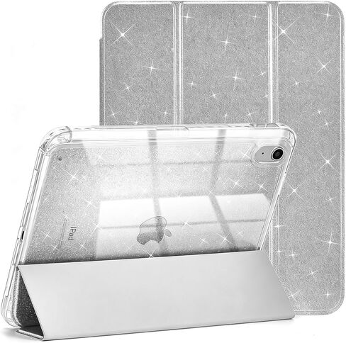 حافظة لجهاز iPad A16 الجيل الحادي عشر 11 بوصة 2025، iPad الجيل العاشر 10.9 بوصة 2022 مع حامل أقلام، غطاء خلفي شفاف من البولي كربونات بتصميم لامع لطيف، أزرق in Kuwait