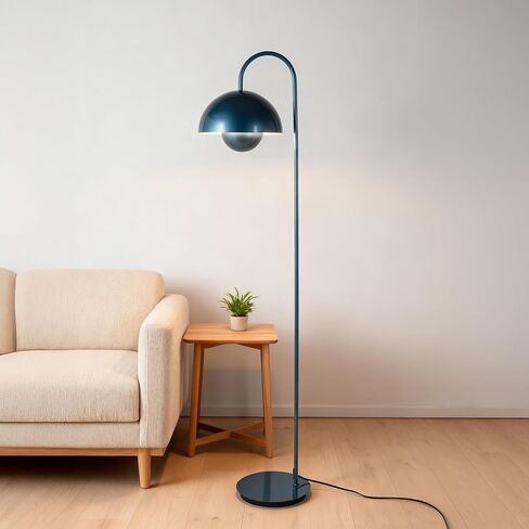 Arc Floor Lamps for Living Room, Mushroom 63" Tall Standing Lamps Decorative Floor Lamp Colorful Farmhouse E26 Lighting Fixture, Vintage Bedroom Modern Floor Lamp (Bright Black) in Kuwait
