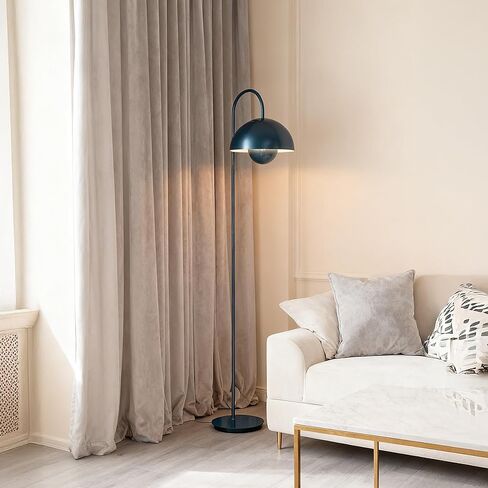 Arc Floor Lamps for Living Room, Mushroom 63" Tall Standing Lamps Decorative Floor Lamp Colorful Farmhouse E26 Lighting Fixture, Vintage Bedroom Modern Floor Lamp (Bright Black) in Kuwait