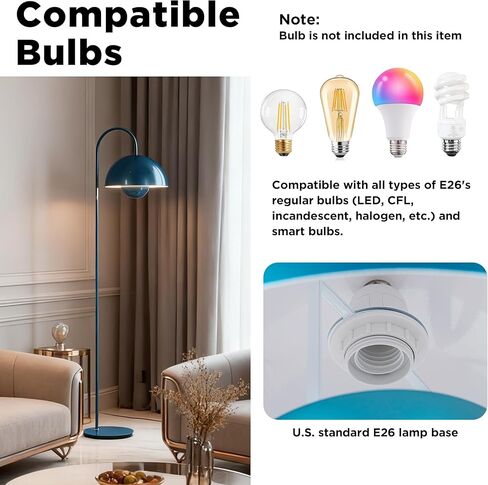 Arc Floor Lamps for Living Room, Mushroom 63" Tall Standing Lamps Decorative Floor Lamp Colorful Farmhouse E26 Lighting Fixture, Vintage Bedroom Modern Floor Lamp (Bright Black) in Kuwait