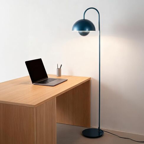 Arc Floor Lamps for Living Room, Mushroom 63" Tall Standing Lamps Decorative Floor Lamp Colorful Farmhouse E26 Lighting Fixture, Vintage Bedroom Modern Floor Lamp (Bright Black) in Kuwait