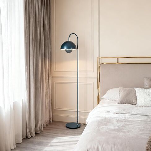Arc Floor Lamps for Living Room, Mushroom 63" Tall Standing Lamps Decorative Floor Lamp Colorful Farmhouse E26 Lighting Fixture, Vintage Bedroom Modern Floor Lamp (Bright Black) in Kuwait
