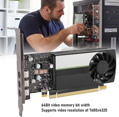 T400 Graphics Card, 4GB GDDR6 64Bit 7680x4320 Resolution Video Card for 3D Modeling Rendering, with Cooling Turbofan in Saudi Arabia