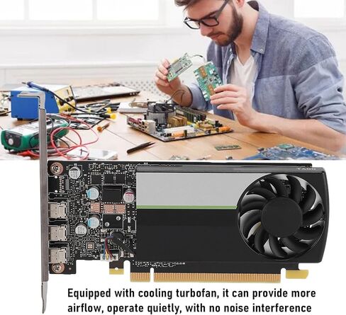 T400 Graphics Card, 4GB GDDR6 64Bit 7680x4320 Resolution Video Card for 3D Modeling Rendering, with Cooling Turbofan in Saudi Arabia