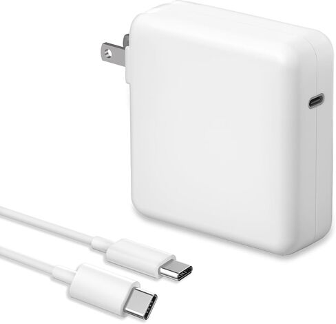 شاحن Mac Book Pro - شاحن USB C بقوة 61 وات متوافق مع Mac Book Air/Pro 16 15 14 13 بوصة، M1 M2 M3 M4، ipad Pro وجميع أجهزة USB C، كابل USB-C بطول 6.6 قدم in Kuwait