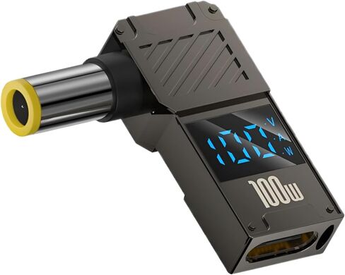 محول USB C إلى DC - كابل محول شاحن GaN، طرف موصل إلى USB-C لأجهزة الكمبيوتر المحمولة (محول قابس السفر، 4.5 * 3.0 مم HP) in Kuwait
