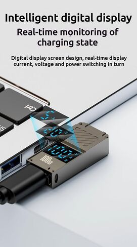 محول USB C إلى DC - كابل محول شاحن GaN، طرف موصل إلى USB-C لأجهزة الكمبيوتر المحمولة (محول قابس السفر، 4.5 * 3.0 مم HP) in Kuwait