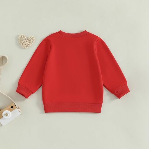 عيد الحب طفلة الزي التطريز Crewneck طفل عيد الحب البلوز المتضخم الملابس السترة in Kuwait
