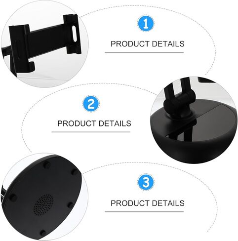 Metal Phone Stand and Adjustable Desktop Bracket for Tablets and Phones, Universal Foldable Holder Compatible with Smartphones and Tablets, Black Desk Mount for Home and Office Use in Saudi Arabia