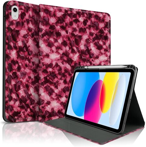 TopPerfekt Case for iPad 11th (A16) 11inch 2025 / 10th Generation 10.9-inch 2022, Cool Tortoiseshell Print Trendy Design Stand Folio Case with Pencil Holder, Anti-Slip/Anti-Shock- Tortoiseshell in Saudi Arabia
