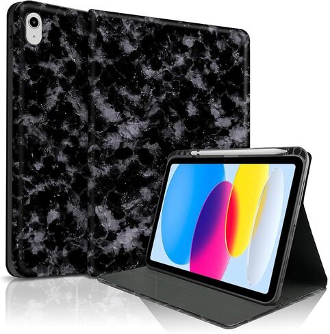 TopPerfekt Case for iPad 11th (A16) 11inch 2025 / 10th Generation 10.9-inch 2022, Cool Tortoiseshell Print Trendy Design Stand Folio Case with Pencil Holder, Anti-Slip/Anti-Shock- Tortoiseshell in Saudi Arabia