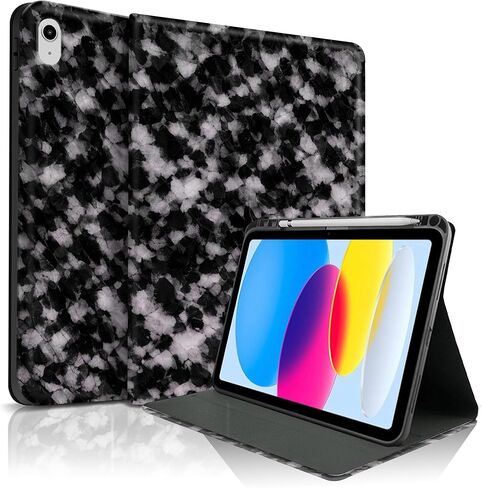 TopPerfekt Case for iPad 11th (A16) 11inch 2025 / 10th Generation 10.9-inch 2022, Cool Tortoiseshell Print Trendy Design Stand Folio Case with Pencil Holder, Anti-Slip/Anti-Shock- Tortoiseshell in Saudi Arabia