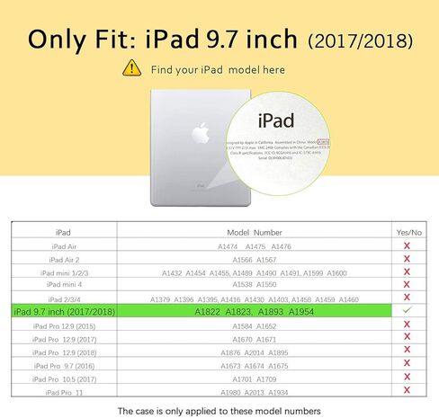 Telaso لجهاز iPad الجيل السادس/الخامس 9.7 بوصة 2018/2017 حافظة مغناطيسية، ظهر شفاف غير لامع ناعم من مادة TPU ممتص للصدمات من الدرجة العسكرية غطاء حماية مضاد للصدمات لجهاز Apple iPad 9.7 بوصة الجيل السادس/الخامس، أسود in Kuwait