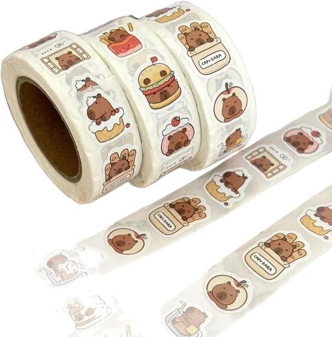 500 Sheets/Roll Cartoon Sealing Stickers – Perfect for Laptops, Scrapbooks, Cell Phones, Skateboards, Guitars, and More! 10 Distinctive Designs in Saudi Arabia