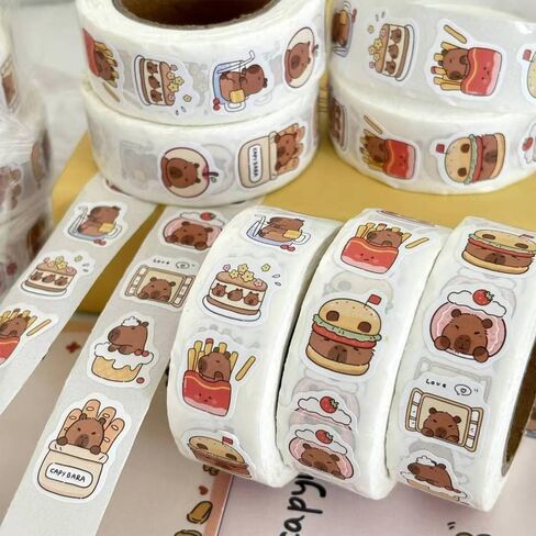 500 Sheets/Roll Cartoon Sealing Stickers – Perfect for Laptops, Scrapbooks, Cell Phones, Skateboards, Guitars, and More! 10 Distinctive Designs in Saudi Arabia