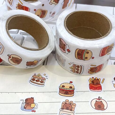 500 Sheets/Roll Cartoon Sealing Stickers – Perfect for Laptops, Scrapbooks, Cell Phones, Skateboards, Guitars, and More! 10 Distinctive Designs in Saudi Arabia