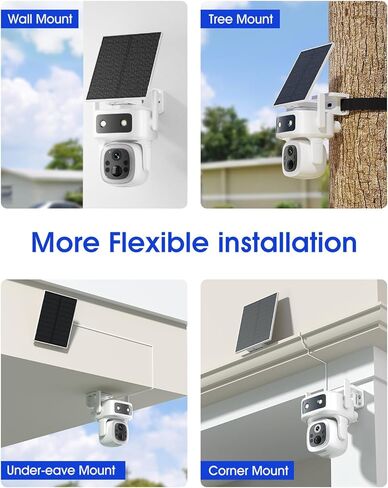 4G LTE Cellular Security Camera,Solar Powered No WiFi Needed Outdoor Camera 365 Days Free Unlimited 4G Data, 1 Year Free Unlimited Data, Remote Monitoring, Built-in SIM Card, 64GB Storage in Saudi Arabia
