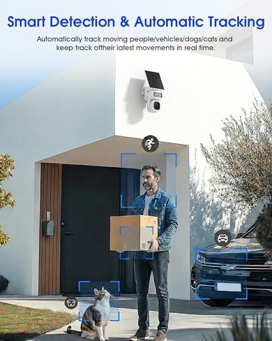 4G LTE Cellular Security Camera,Solar Powered No WiFi Needed Outdoor Camera 365 Days Free Unlimited 4G Data, 1 Year Free Unlimited Data, Remote Monitoring, Built-in SIM Card, 64GB Storage in Saudi Arabia