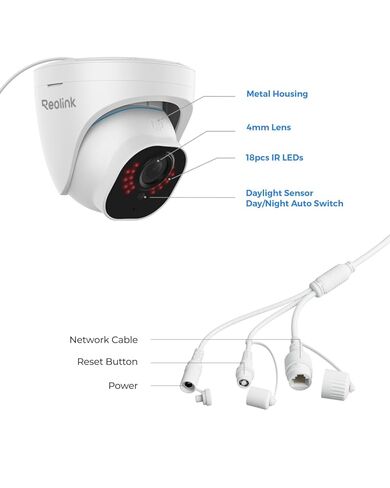 REOLINK RLC-820A 4K PoE Security Camera, Person/Vehicle/Pet Detection, Time-Lapse, 100ft IR Night Vision, Work with Smart Home, Support 512GB SD Card, Includes One 100ft RJ45 Cat5 Ethernet Cable in Saudi Arabia